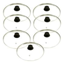 Jogo 7 Tampas Vidro Temperado Avulsa 12, 16, 18, 20, 22, 24 e 26 cm