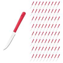 Jogo 72 Facas Aço Inox e Plástico Vermelho Linha Luna Jogo 72 Facas Aço Inox e Plástico Vermelho Linha Luna
