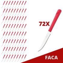 Jogo 72 Facas Vermelho Luna Plástico e Inox Mesa Posta Jogo 72 Facas Vermelho Luna Plástico e Inox Mesa Posta