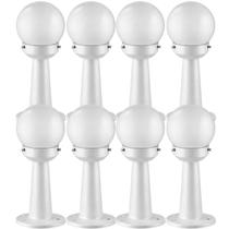 Jogo 8 Balizadores Globo Luminárias Clássicas de Chão Bivolt Soquete E27 Decorativa Jardim Dital Jogo 8 Balizadores Globo Luminárias Clássicas de Chão Bivolt Soquete E27 Decorativa Jardim Dital