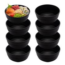 Jogo 8 Bowl Preto Tigela Japonesa Tokyo Melamina Comida Restaurante 400ml Lyor Jogo 8 Bowl Preto Tigela Japonesa Tokyo Melamina Comida Restaurante 400ml Lyor