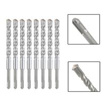 Jogo 8 Brocas SDS Plus 16x400 mm Aço Carbono Tungstênio