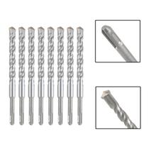 Jogo 8 Brocas Sds Plus 20X260 Mm Aço Carbono Tungstênio