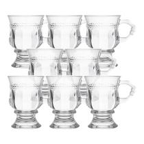 Jogo 8 Caneca de Café 117ml Hanover Vidro Cristalino Transparente Xícara Em Casa Tem