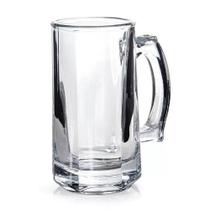 Jogo 8 Caneca De Chopp Zero Grau Vidro Transparente Casual Resistente Bar 380ml Class Home