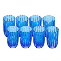 Jogo 8 Copo Alto de Acrílico Orquídea Azul para Água Suco 450ml Wolff Jogo 8 Copo Alto de Acrílico Orquídea Azul para Água Suco 450ml Wolff