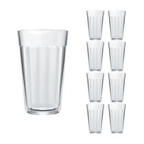Jogo 8 Copo Americano Long Drink 345ml Vidro Cerveja Nadir