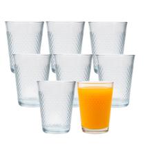 Jogo 8 Copo de Vidro 200ml Suco Refrigerante Água Diamond Cut Fratelli Jogo 8 Copo de Vidro 200ml Suco Refrigerante Água Diamond Cut Fratelli