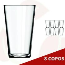 Jogo 8 Copos de Vidro Cairo Transparente Nadir Suco Água Bebidas