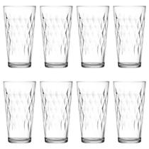 Jogo 8 Copos De Vidro Vitrage Drink 350ml Reforçado Nadir