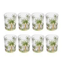 Jogo 8 Copos de Whisky Água Baixo Cristal Coqueiro Palm Tree Wolff 340ml Jogo 8 Copos de Whisky Água Baixo Cristal Coqueiro Palm Tree Wolff 340ml