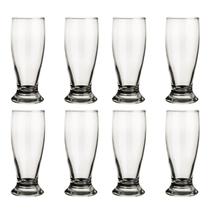 Jogo 8 Copos Vidro Transparente Munich 200ml Chopp Bar Nadir