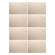Jogo 8 Lugar Americano Retangular Mesa PVC Antiderrapante Flex Bege 45x30cm Lyor