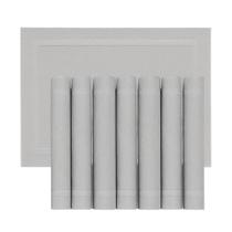 Jogo 8 Lugar Americano Retangular Mesa Pvc Cinza Claro Executivo 30x45cm Em Casa Tem