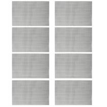 Jogo 8 Lugar Americano Retangular Mesa PVC Dotted Cinza 45x30cm Lyor