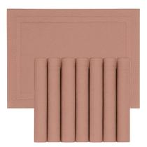 Jogo 8 Lugar Americano Retangular Mesa PVC Rose Executivo 30x45cm Em Casa Tem