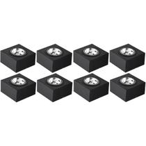 Jogo 8 Luminárias Plafons Pretos de Sobrepor Box 17cm GU10 Dital 12w Jogo 8 Luminárias Plafons Pretos de Sobrepor Box 17cm GU10 Dital 12w