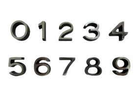 Jogo 8 Numero Metal Aluminio 3cm Kabel Faca P/ Apartamento