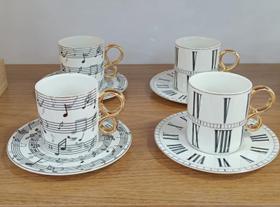 Jogo 8 Peças para café 70ml Accord em Porcelana L'hermitage Jogo 8 Peças para café 70ml Accord em Porcelana L'hermitage