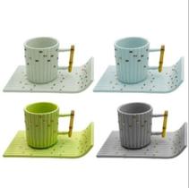 Jogo 8 Peças para Café 70ml Yume em Porcelana L'hermitage Jogo 8 Peças para Café 70ml Yume em Porcelana L'hermitage