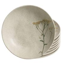 Jogo 8 Prato Fundo Porto Brasil Campestre Bio Stoneware Off White Mesa Posta 22,5cm Jogo 8 Prato Fundo Porto Brasil Campestre Bio Stoneware Off White Mesa Posta 22,5cm