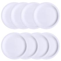 Jogo 8 Prato Raso Protel Restaurante Porcelana Branca Schmidt 26cm