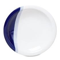 Jogo 8 Pratos de Sobremesa 19,5cm de Cerâmica Azul Cobalto