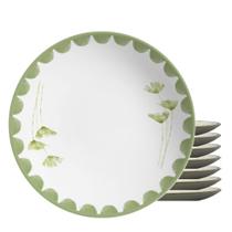 Jogo 8 Pratos Fundo Cerâmica Alleanza Cor Verde Coup Nature By Aurora 25cm