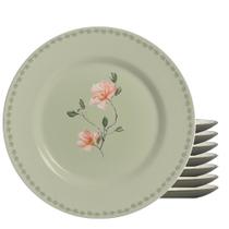 Jogo 8 Pratos Raso Magnólia By Aurora 30cm Cerâmica Alleanza 29cm