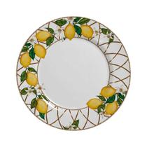 Jogo 8 Pratos Rasos Limão Siciliano 29cm 1ª Linha Alleanza