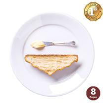 Jogo 8 Pratos Rasos Restaurante Convencional Porcelana Schmidt