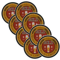 Jogo 8 Pratos Sobremesa Cerâmica Cerveja Beer Alleanza 2ª Linha