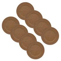 Jogo 8 Sousplat Mescla Marrom Plástico Bon Gourmet 33cm Jogo 8 Sousplat Mescla Marrom Plástico Bon Gourmet 33cm