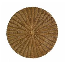 Jogo 8 Sousplats de Plástico Dourado BTC 38cm