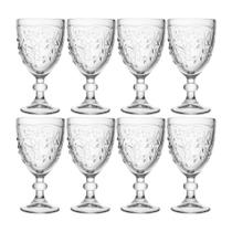 Jogo 8 Taça de Vidro Água Sucos New Butterfly Borboletas Flores 320ml Lyor