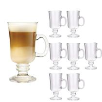 Jogo 8 Taças Cappuccino Canecas Irish Class Home 120ml