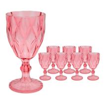 Jogo 8 Taças de Acrílico Vermelha Diamond Diamante Festa Piscina Plástico 330ml Lyor Jogo 8 Taças de Acrílico Vermelha Diamond Diamante Festa Piscina Plástico 330ml Lyor