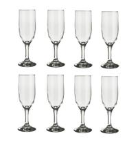 Jogo 8 Taças De Champagne Espumante 195ml Vidro Restaurante