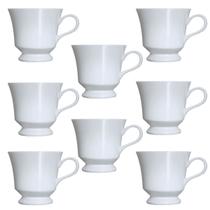 Jogo 8 Xícara Chá Porcelana Branca Germer S/ Pires 2a Linha