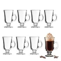 Jogo 8 Xícara para Cappuccino e Café Caneca Irish Irlandesa Vidro Transparente 114ml Haüskraft Jogo 8 Xícara para Cappuccino e Café Caneca Irish Irlandesa Vidro Transparente 114ml Haüskraft