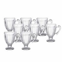 Jogo 8 Xícaras de Chá Cristal Renaissance 200ml Lyor