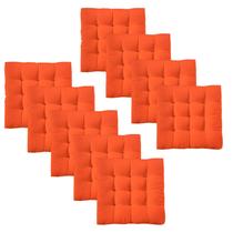 Jogo 9 assentos para cadeira futton 40x40 laranja Jogo 9 assentos para cadeira futton 40x40 laranja