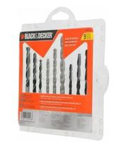 Jogo 9 Brocas Madeira Concreto E Metal Black+ Decker- Bd0110