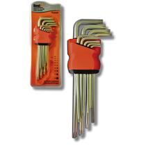 Jogo 9 Peças De Chaves Torx Longa Aço Cromado Com Guia Uso Automotivo Industrial Eletrônico Bestfer Jogo 9 Peças De Chaves Torx Longa Aço Cromado Com Guia Uso Automotivo Industrial Eletrônico Bestfer
