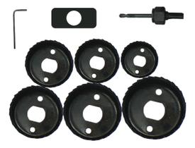 Jogo 9 Peças Kit Serra Copo em Aço Madeira Gesso 50mm - 86mm Jogo 9 Peças Kit Serra Copo em Aço Madeira Gesso 50mm - 86mm