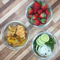 Jogo 9 Potes Hermetico c/ Tampa Redondo 400ML Mantimentos Jogo 9 Potes Hermetico c/ Tampa Redondo 400ML Mantimentos