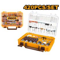 Jogo Acessórios Mini Retífica INGCO 420 Peças Jogo Acessórios Mini Retífica INGCO 420 Peças