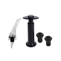 Jogo Acessórios p/Vinho 4 Pç Masters Edition Preto Dynasty