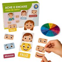 Jogo Ache e Encaixe Sentimentos Educativo Infantil Quebra-Cabeça Emoções Jogo Ache e Encaixe Sentimentos Educativo Infantil Quebra-Cabeça Emoções