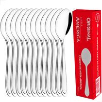 Jogo Aço Inox 12 Colher Mesa Sopa Buffet Restaurante Lanchonete Hotel Refeição Cozinha Casa America Original Line Jogo Aço Inox 12 Colher Mesa Sopa Buffet Restaurante Lanchonete Hotel Refeição Cozinha Casa America Original Line